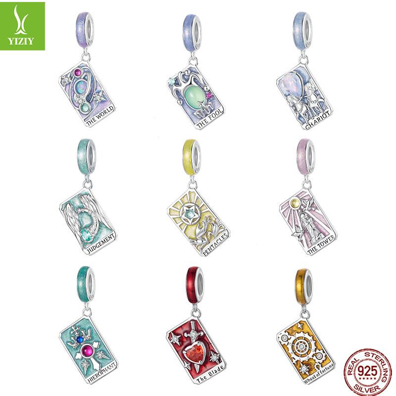 Vintage Wind Tarot Bricolaj Accesorii Pandantiv Transfrontalier Mistic Argint S925 Stea și Lună Mărgele Energetice