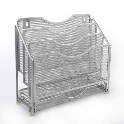 Tabletop Storage Rack File Rack Multifunctional Wall Mounted Document Rack Document Tray Rack A4 File Rack Desktop Shelf Holder Shelf Holder