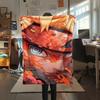 1 Stück Flanelldecke mit Cartoon-Druck, Hohe Qualität, Bequem für alle Jahreszeiten, Heimdekoration, Wärme und Komfort, Perfekt als Weihnachts- oder Geburtstagsgeschenk