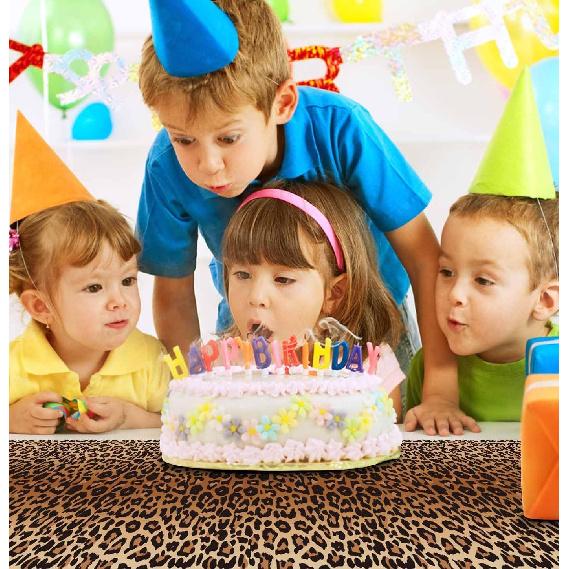 6 PCS Leopard Print Table Runner 14 X 108 Plastic Table Runner for Leopard Theme Party Birthday Baby Shower Disposable Tables Runner