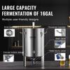 304 Stainless Steel Kettle, 60 L Beer Brew Fermentor, Brew Bucket Fermentor for Brewing, Home Brewing Supplies with Base, Kettle Stock Pot Includes