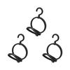3Pcs Hanging Wig Stand Space Saving Portable Plastic Wig Display Hanger for Home Travel Black