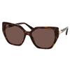 Sk 6016 56mm Womens Irregular Sunglasses Dark Havana