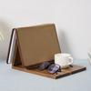 Wooden Book Stand With Drink Holder Wooden Triangle Bookmark Reading Rest with Slotted Triangle Book Stand Display bookshelf