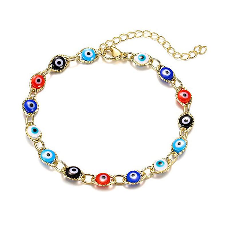 New Lucky Turkish Evil Eye Chain Bracelet For Women Men Demon Blue Eyes Bracelets&Bangle Party Jewelry Gifts s