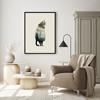 Minimalist Fat Gray Cat in Sweater Posters Modern Cute Trendy Funny Cat Wall Art Canvas Painting For Living Room Home Decoration