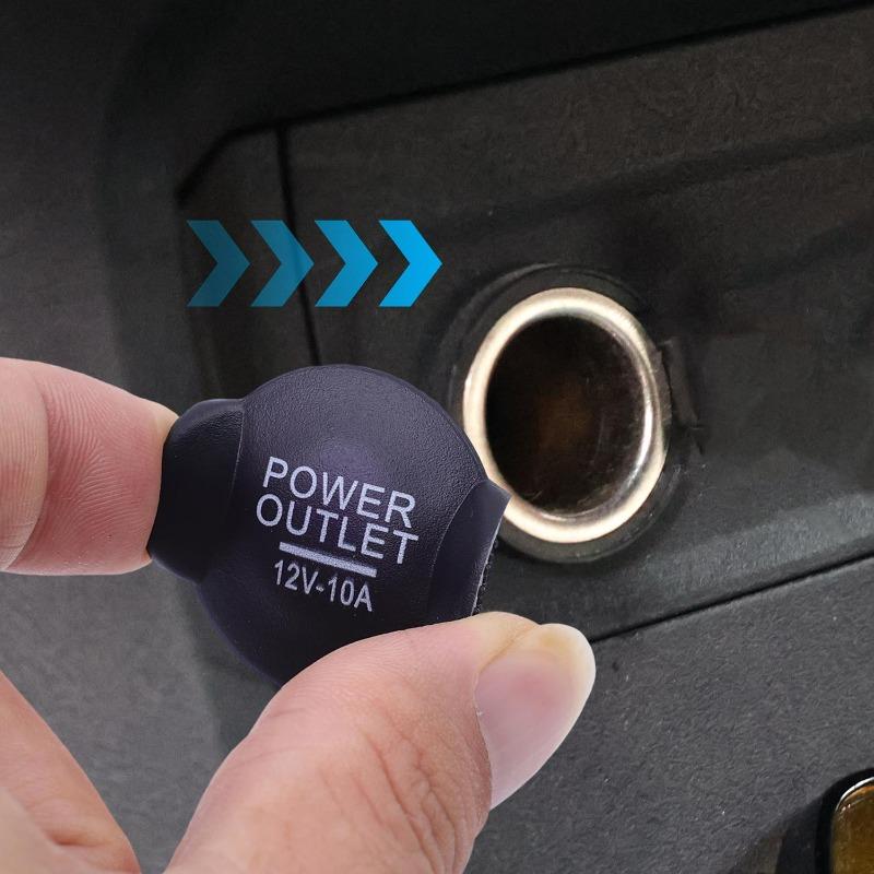 Car Cigarette Lighter Port Dust Cover Cap Protective Plug Decorative Lid for Ford Interior Accessories Auto Trim Replacement