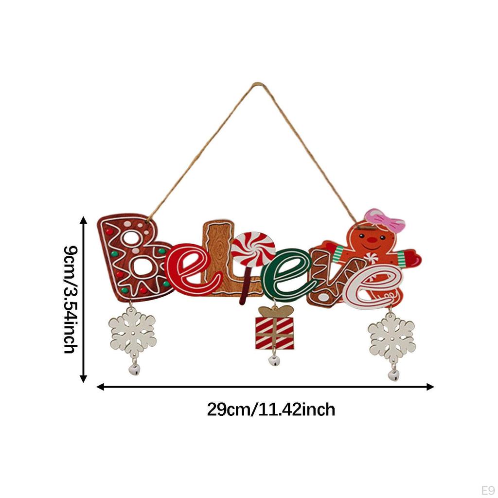 Christmas Wood Hanging Sign ,Xmas Welcome Door Decor Atmosphere Decoration for Wall