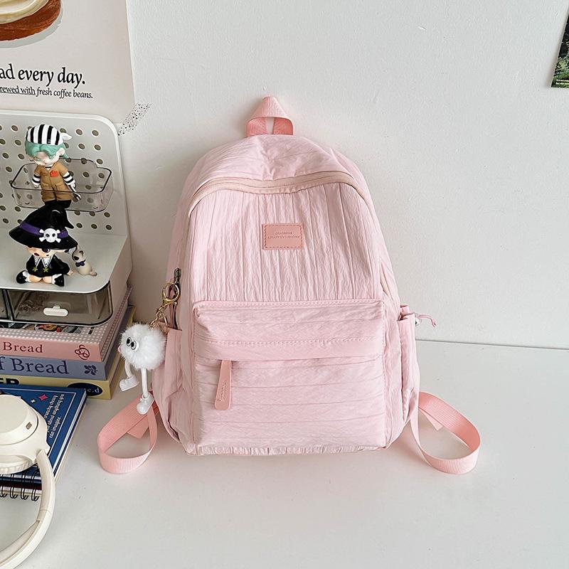 

Ленивый школьный рюкзак простой маленький свежий студенческий рюкзак для девочек средней школы с высокой ценностью рюкзак большой емкости Single pack