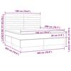 Box Spring Bed with Mattress Dark Brown 180 X 200 Cm Fabric