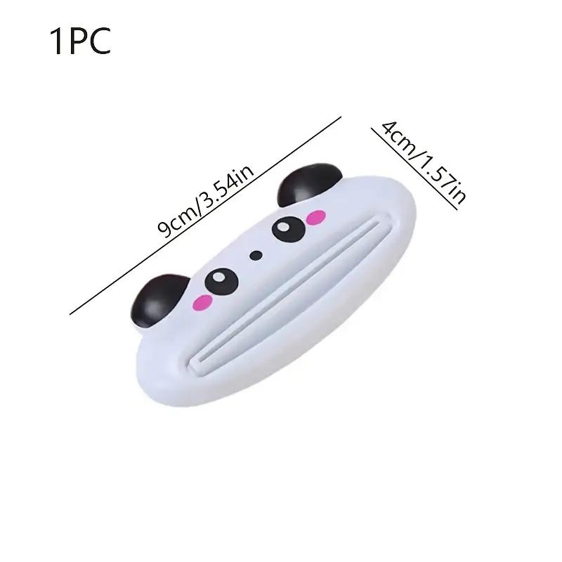 

1 шт. Выдавливатель зубной пасты в виде мультяшного животного, пластиковый отдельно стоящий аксессуар для ванной комнаты, забавный держатель для чистящего средства, не требует питания Panda