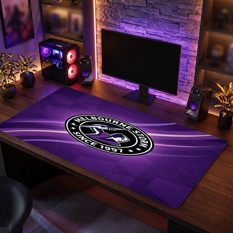 Melbourne Storm Pattern Mousepad Anti?Slip Rubber Desk Pad For Gaming Working Desktop Decoration