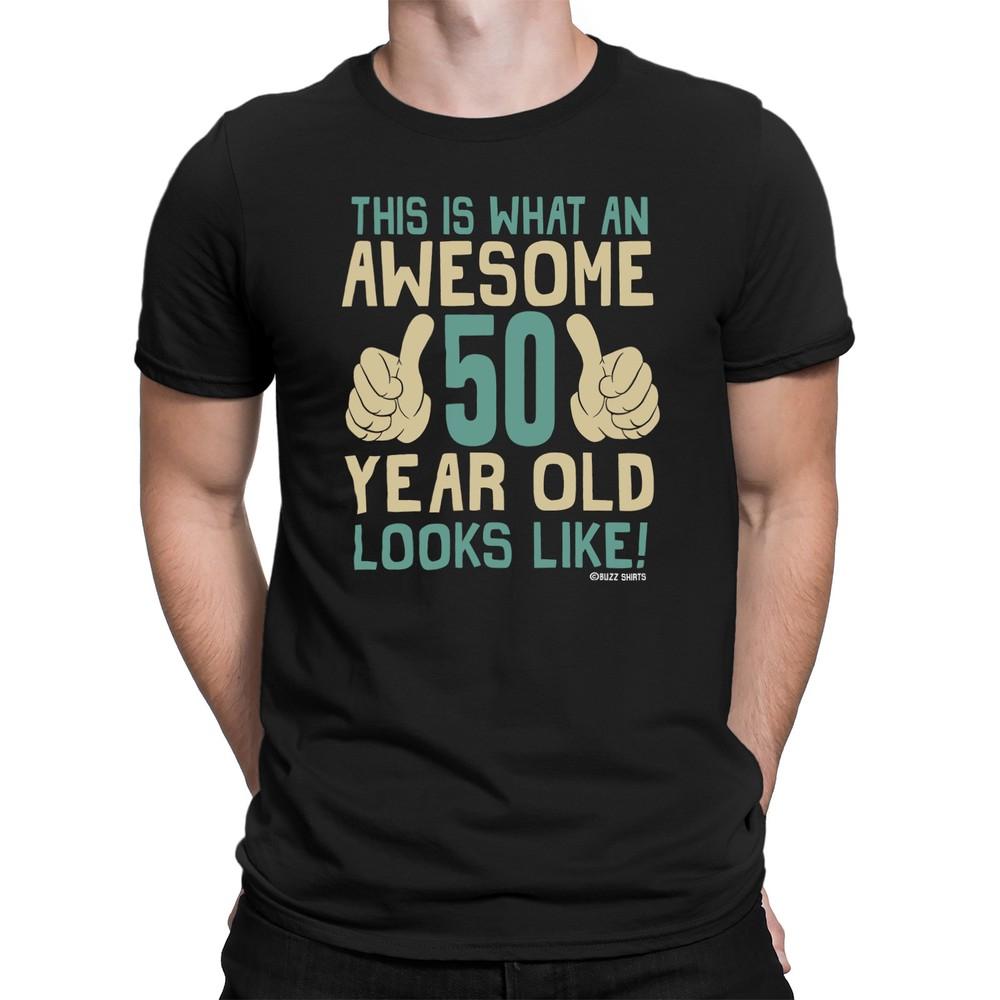 

Mens 50th BIRTHDAY T-Shirt Awesome 50 Years Old Premium Quality Gift 2XL