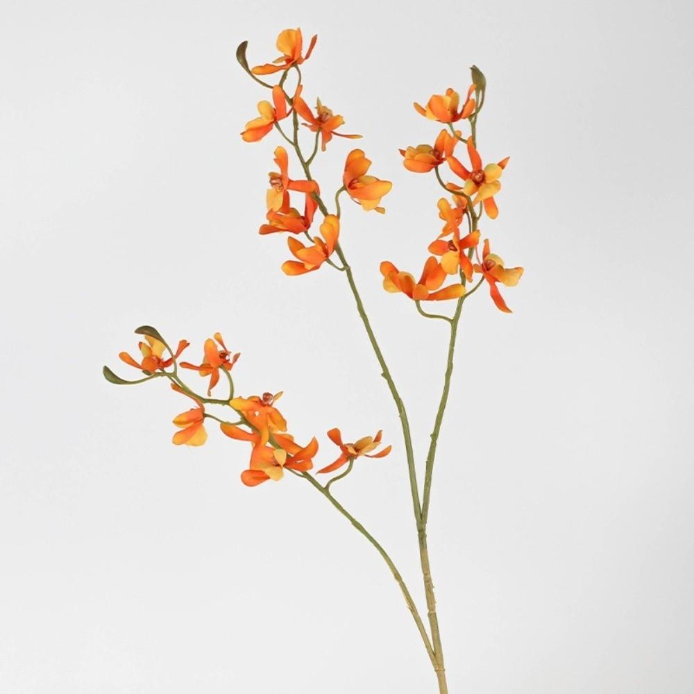 73cm Faux Butterfly Orchid 3 Fork Simulation Flower Real Touch Artificial Orchid Plant  Party