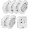 Lampe LED Sans Fil - Maclean - MCE165 - Télécommande Incluse - 6 Pièces - Éclairage Mural Et Plafond