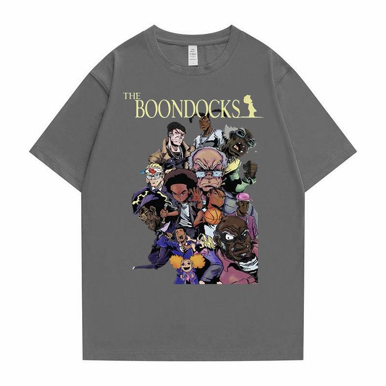 The Boondocks Huey and Riley Printed Tshirt Unisex Women Anime Cartoon Fashion Tshirt Funny Unisex T Shirts Male Hip Hop Streetwear