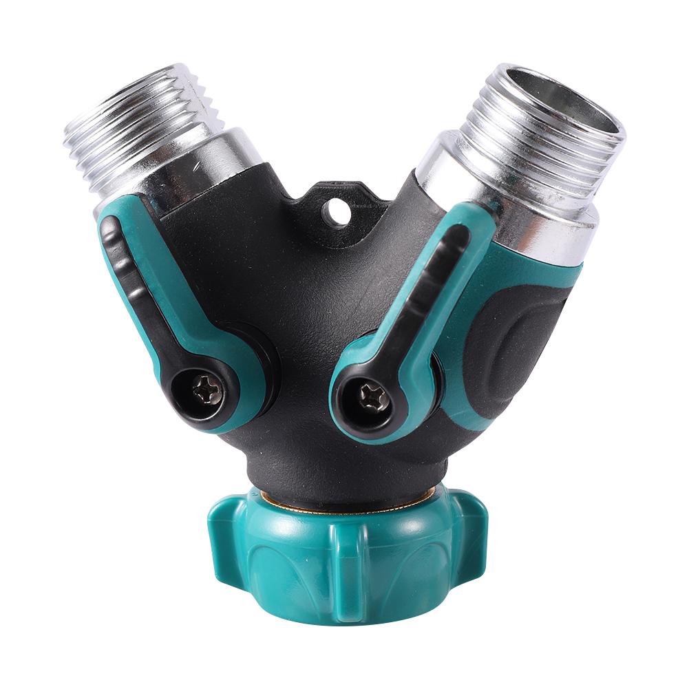 Garden Irrigation Hose Splitter 1 Way 2 Way Water Shunt Valve 3/4" American Standard Thread Faucet Water Distributor Tap Adapter