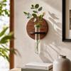 Home Ornaments Hydroponic Planter Shelf Wooden Planter Holder Wall Decoration  Indoor Garden