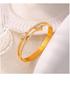 Geometric Rhinestone Inlaid Gold-Plated Titanium Bracelet - Stylish, Light Luxury, Versatile Design