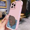 Cute black pig pattern phone case suitable for iPhone 17 16 15 14 13 12 11 Pro/Max/Plus anti drop and shockproof back cover