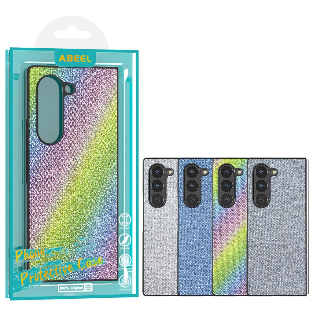 For Samsung Galaxy Z Fold6 5G Case Rhinestone Texture PU+PC Phone Cover