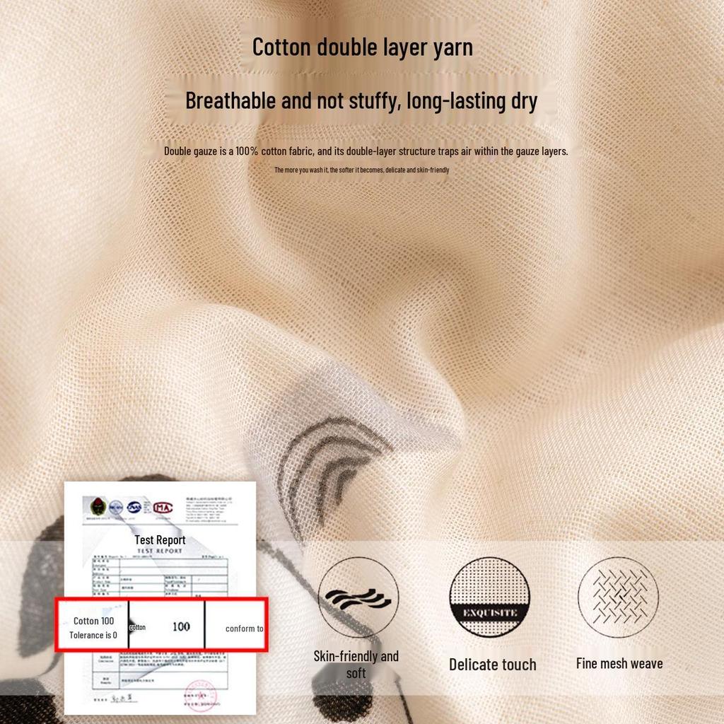 Class A Children's Cotton Double-Layer Gauze Quilt - All Seasons Soybean Core