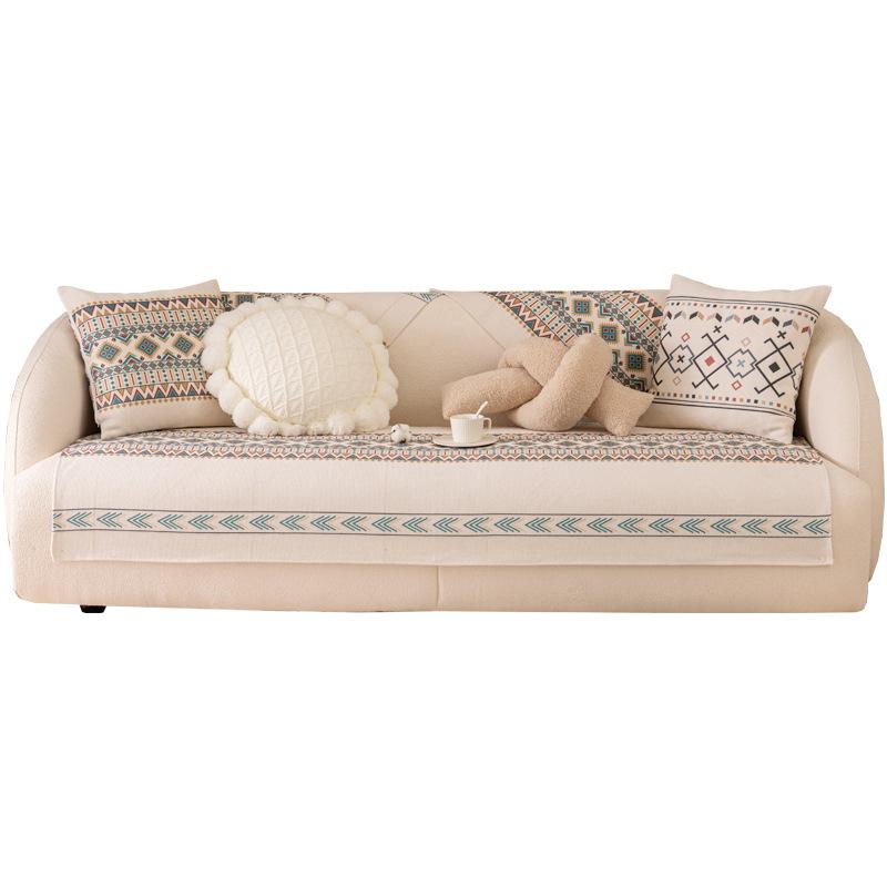 Sofa Cover Cloth Universal Double-Sided Sofa Cushion Four Seasons Non-Slip Cushion Cotton Linen Cover Nordic Simple Sofa Towel