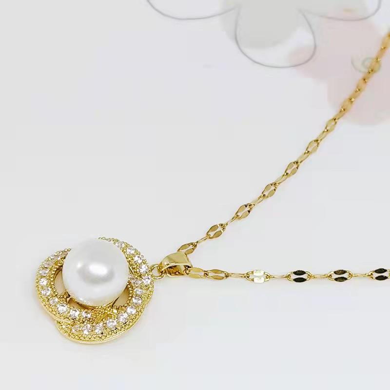 

Жемчужное ожерелье Клевер Дизайн Ретро Ветер Фестиваль Циси Отправить Друзьям Сеть