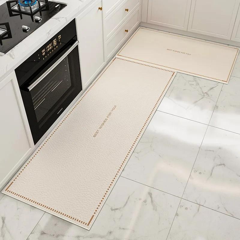 Kitchen Floor Mat Waterproof Non-slip Pvc Carpet Leather Mats Oil-proof Anti-slip Area Rug Home Decoration Alfombra De Cocina