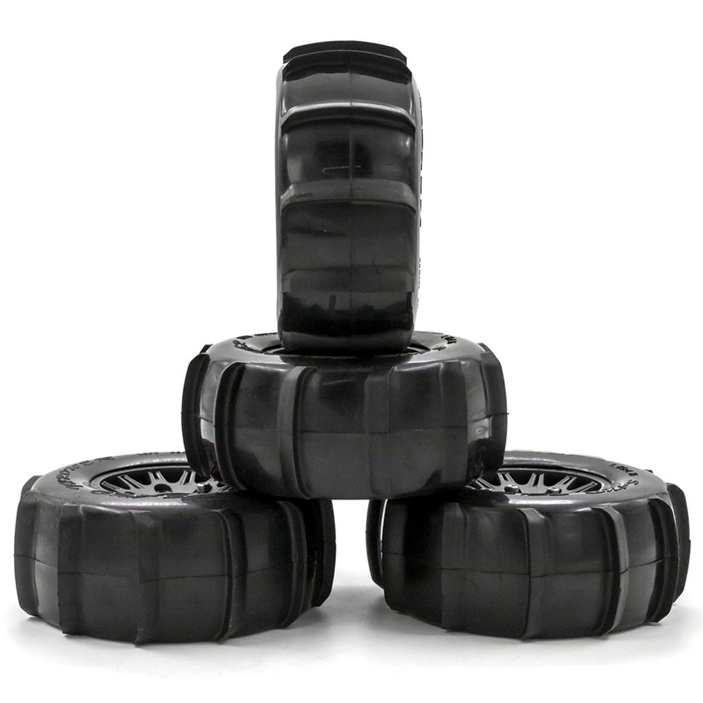 RC Paddle Tires Off Road Snow Sand Paddle Tires 4pcs Replacement for 1 10 Short Course Truck 727 Slash K1 RC Car