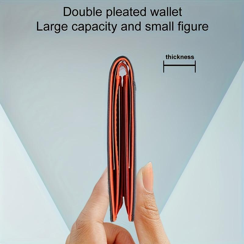 Rfid Carbon Fiber Leather Men Airtag Wallets Purse Credit Card Holder for Air Tag Purse Black Luxury Minimalist Wallet for Men