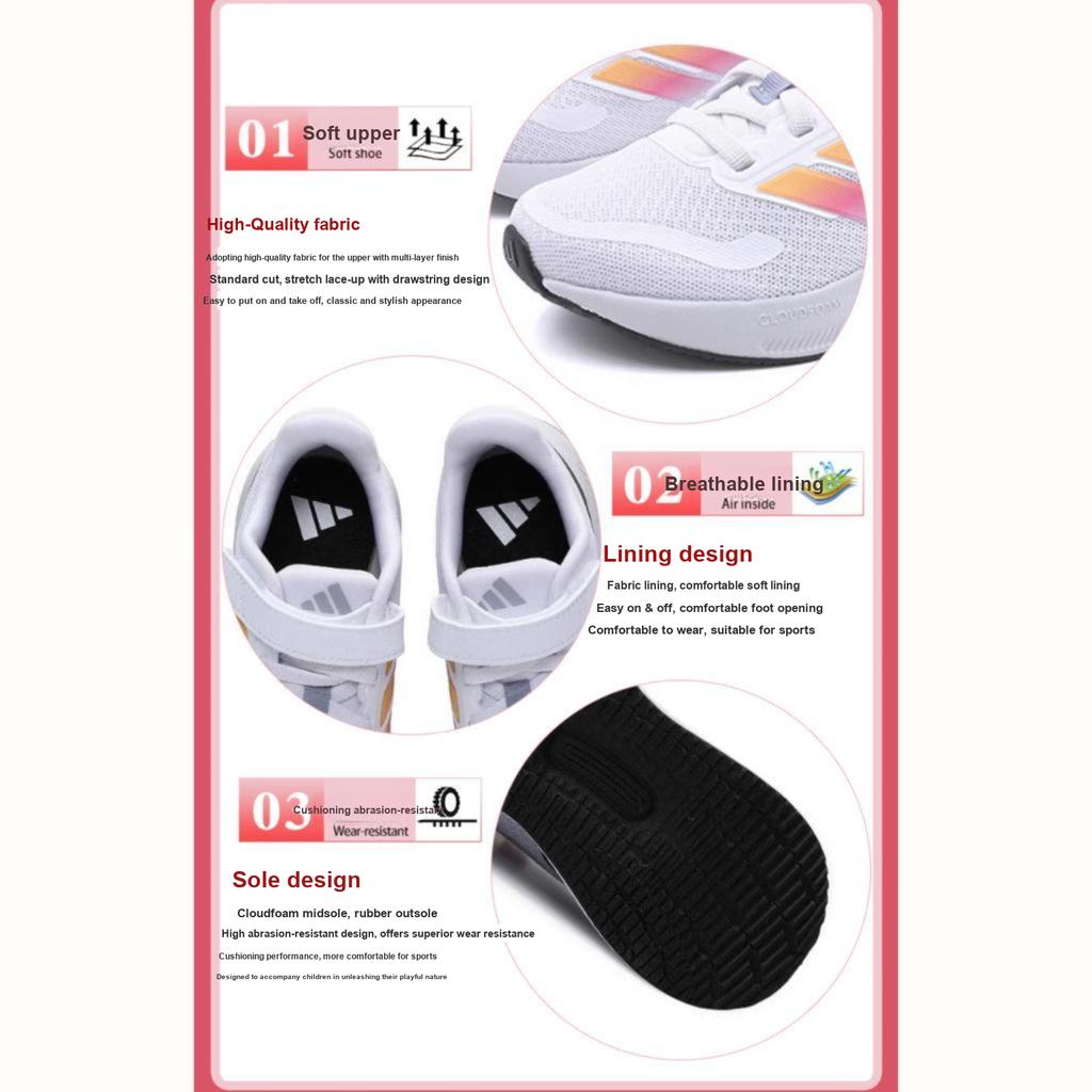 Adidas Runfalcon 5 EL C White Spark Lucid Pink Kids Sneakers Cloud-White IE8582