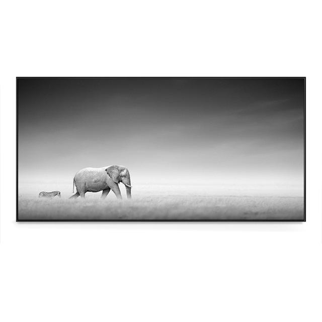 Buddha Zen Modern Black and White Elephant Pictures Canvas Painting Prints and Posters Living Room Office Wall Art Home Decor No Frame