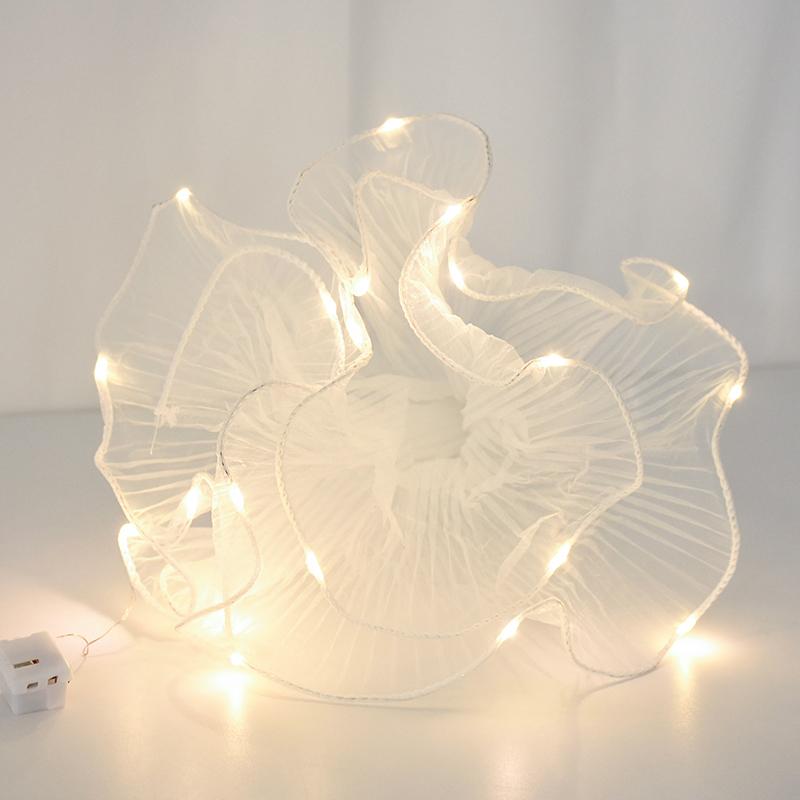 LED Light Flower Wrapping Mesh Yarn DIY Handmade Wedding Bouquet Flower Wrap Paper Birthday Party Valentines Day Gift Packaging