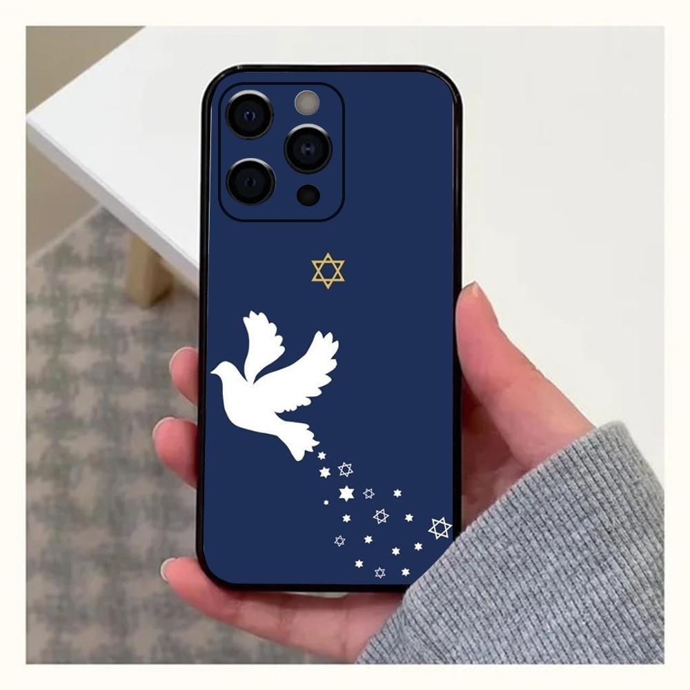 David Jewish Star Symbol Phone Case For Apple iPhone 15,14,13,12,11,Pro,X,XS,Max,XR,Plus,Mini Soft Black Cover