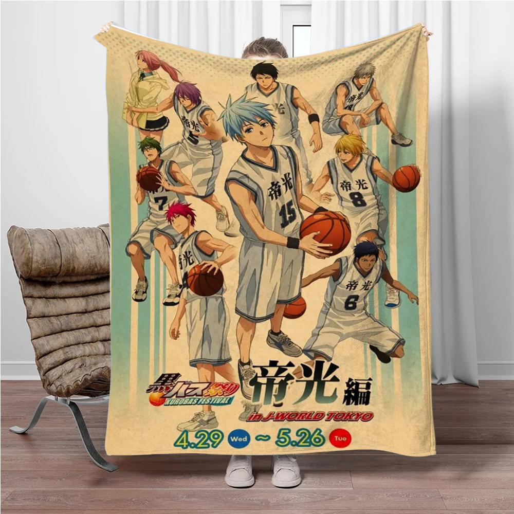 Japonské Anime Kuroko-No-Basket Flanelová deka Měkká teplá přehozová deka Deka na pohovku Kancelář Postel Kancelář Kempování Cestování