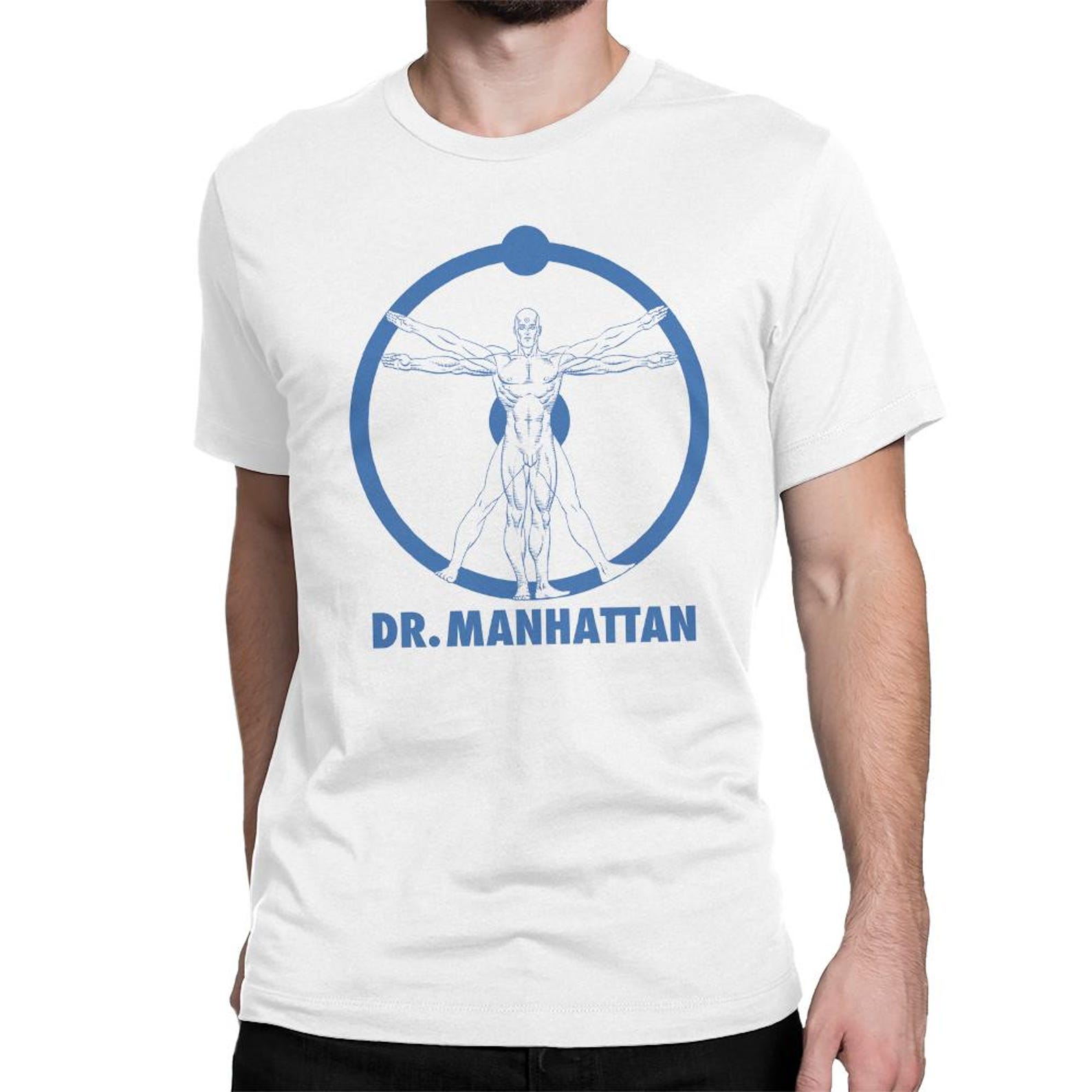 Vitruvian Doctor Manhattan T-Shirt, Watchmen Shirt, Men s and Women s Sizes S