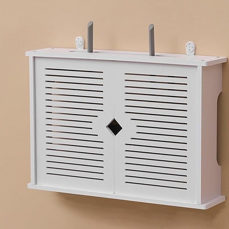 Scaffale da Parete Creativo Senza Foratura Scatola Porta Router Wifi Wireless Grande Staffa da Parete per Prese Organizer per Cavi
