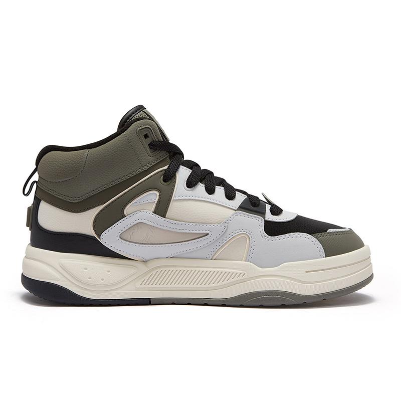 FILA Fusion Bank II Mid We Versatile Fleece High-Top Skate Shoes Men sneaker Gray Green T12M442908FDB