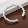 Women's Fashion Simple  Plated Twist Cuff Bangle Open Bracelet Jewelry Gift