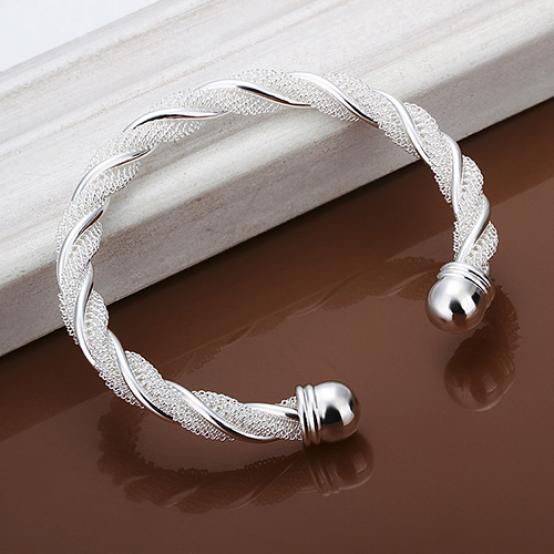 Women's Fashion Simple  Plated Twist Cuff Bangle Open Bracelet Jewelry Gift