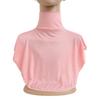 Womens Muslim Modal Fake False Collar Islamic Hijab Extensions Turtleneck High Neck Cover Warmer Bright Solid Color Half Top