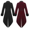 Amazon European and American Plus-Size Tailcoat Medieval Renaissance Retro Clothing Mid-Length Punk Men's Coat
