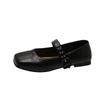 Retro-Rock Mary Jane Einzel-Schuhe Herbst Neu Flacher Mund Flacher Boden Kleine Lederschuhe