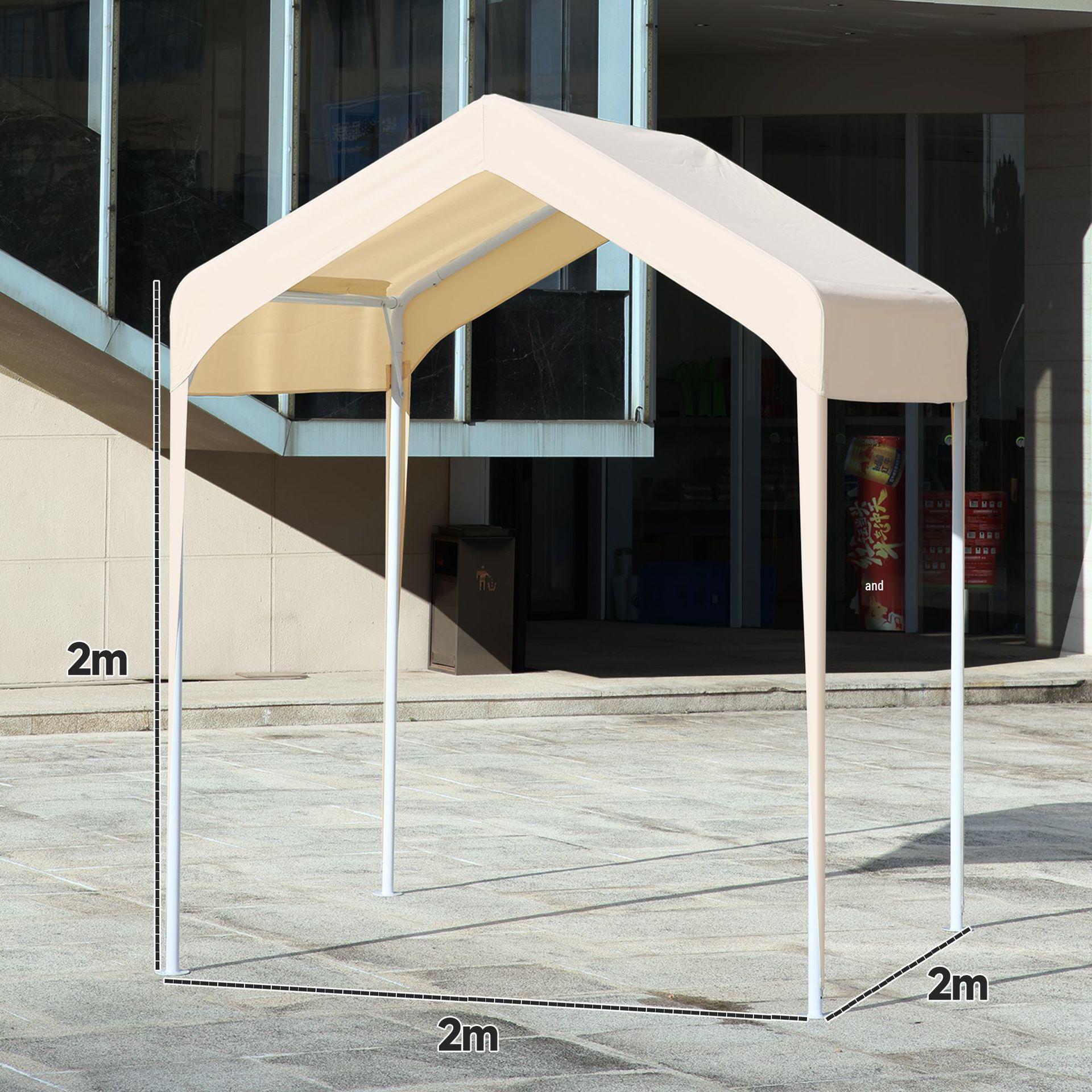 

Уличный двор Солнцезащитный зонт Палатка для рыночного киоска 2m x 2m, Thickened with 4 Supports