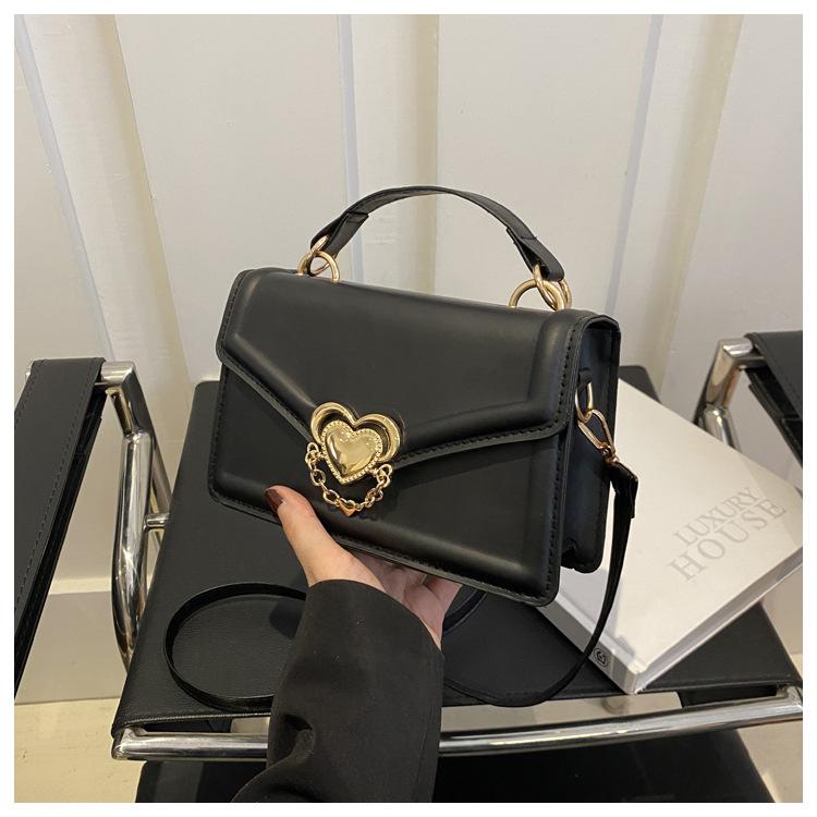 

Жіноча сумка 2024 року, нова корейська версія простої модної сумки-месенджера, повсякденна сумка через плече в іноземному стилі, трендова маленька квадратна сумка на ланцюжку чорний