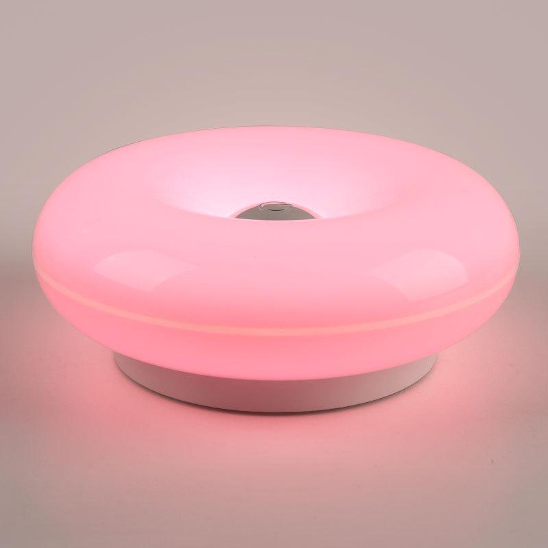 Used Donut Style Table Lamp: Orange Touch LED Bedside Atmosphere Lamp