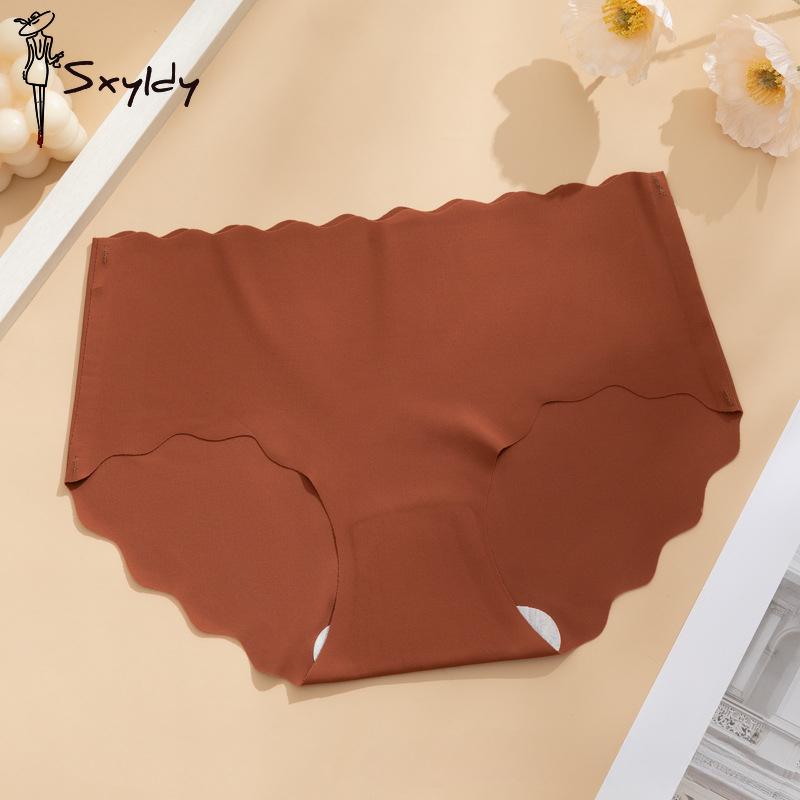 

Трусы из ледяного шелка Женское тонкое дышащее нижнее белье Быстросохнущие женские трусики XL темный кофе