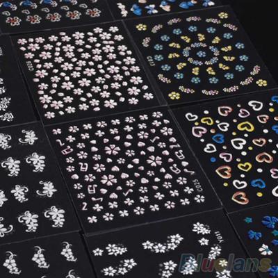30 fogli adesivi floreali misti per nail art, decalcomanie, accessori di design per manicure fai da te