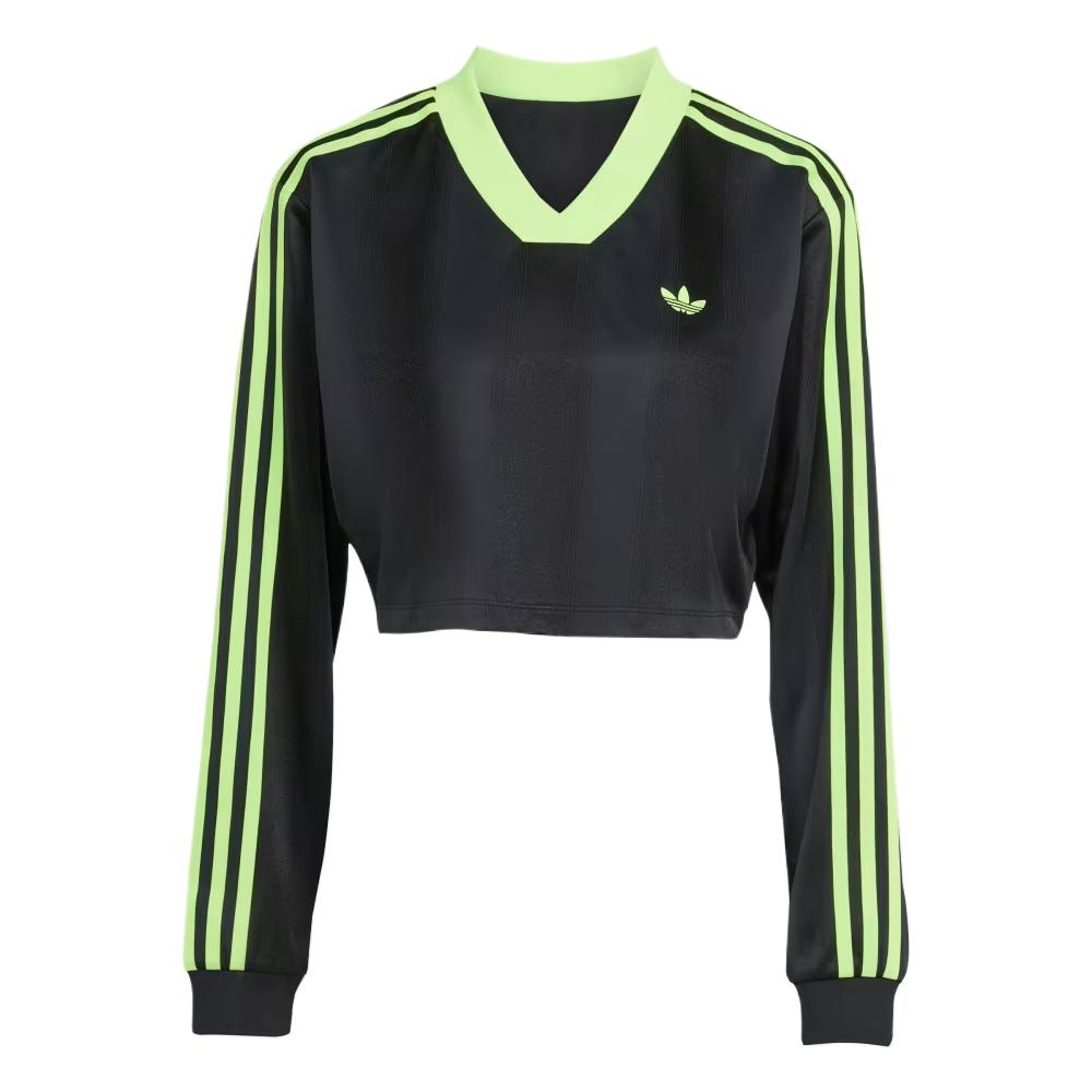 

Adidas Originals Adicolor Comfortable Simple Versatile Fashion Striped Long Sleeve Cropped Top Women tops JV9737 2XS